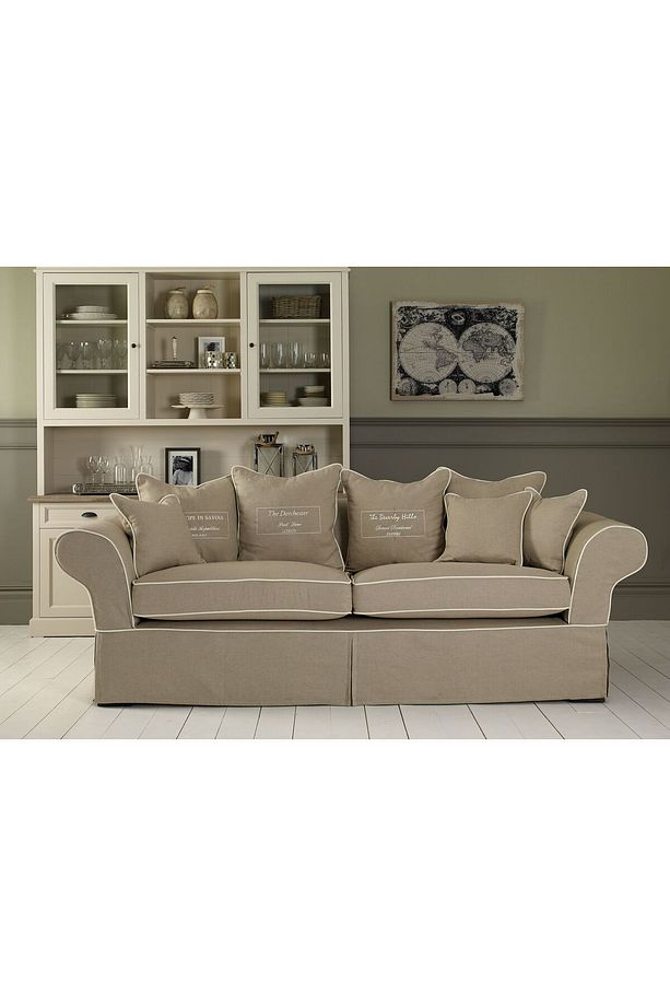 Ascot Sofa - Keten Kılıflı Koltuk - 240cm - 1