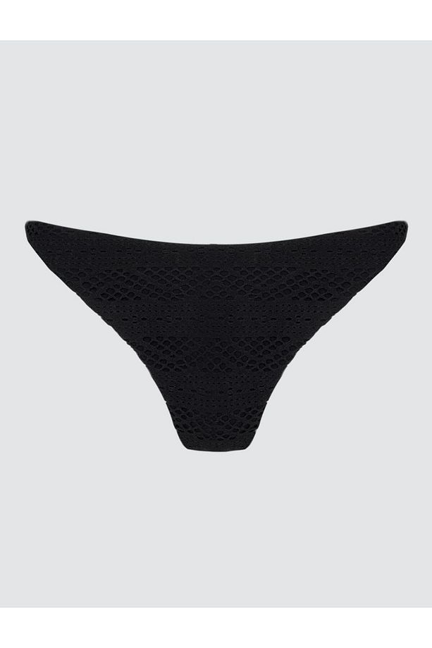 Siyah İşlemeli Bikini Alt - 1
