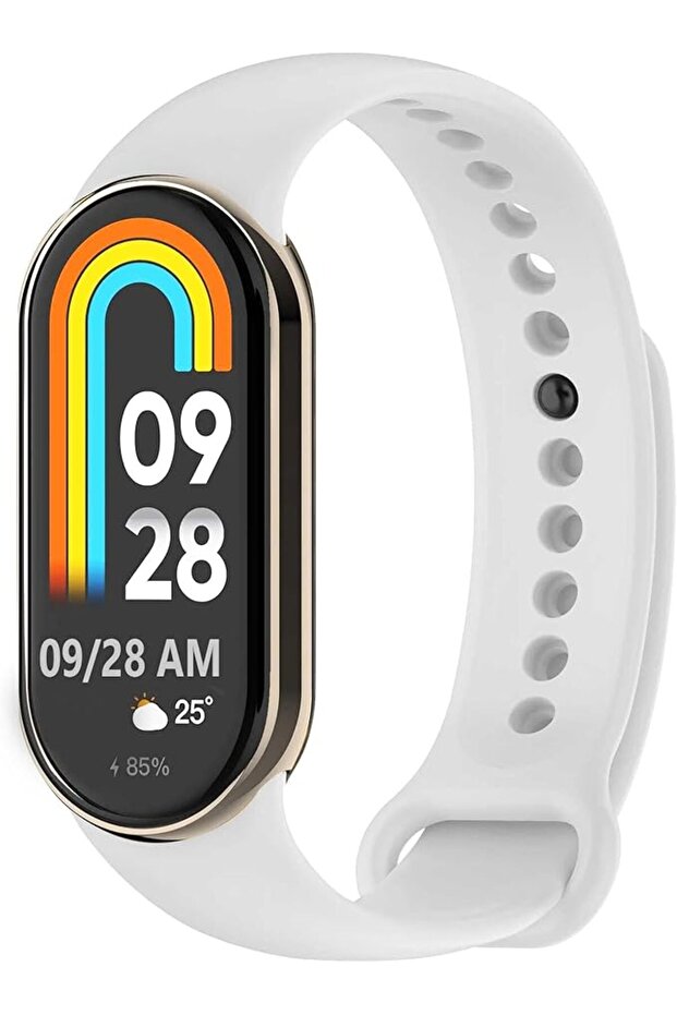Colorful Flexible Khaki Silicone Lanyard Compatible with Xiaomi Mi Band 8 Easy to Attach and Remove