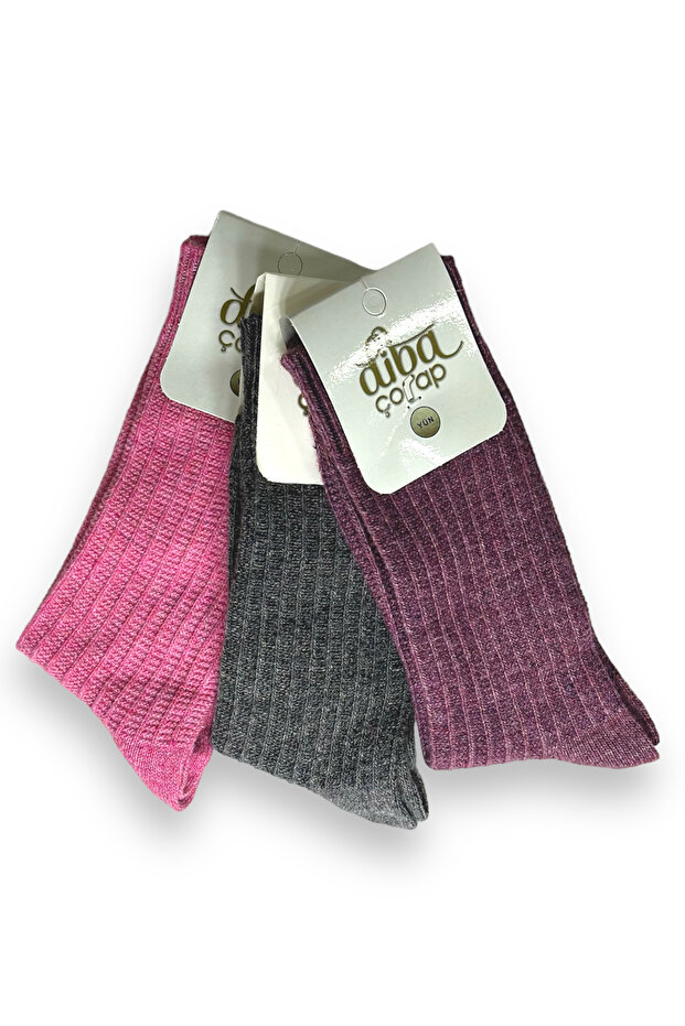 3 Pieces Natural Wool Winter Women's Socks