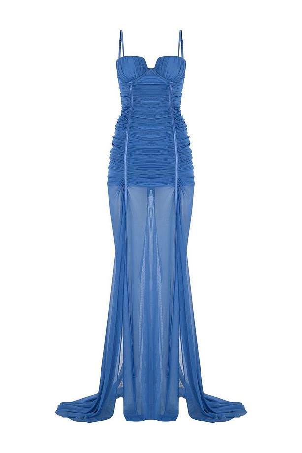Rolling In Love Gown Uzun Tül Mezuniyet Elbisesi - 4