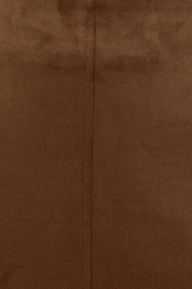 Yırtmaçlı Midi Süet Etek - 5
