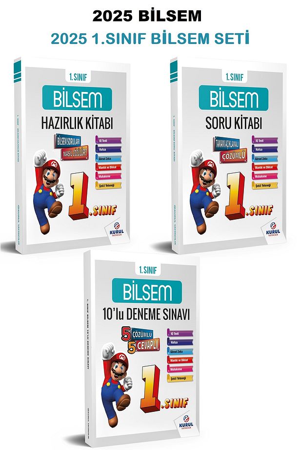 1.sınıf Bilsem Hazırlık Kitapları Seti 3 Lü Konu Soru Deneme - 1