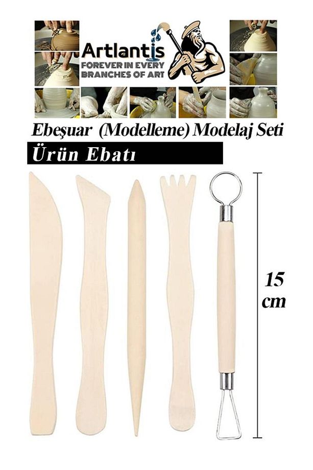 Seramik Başlangıç Seti 13 Parça 1 Paket Modelaj Modelleme Hekel Çömlek Sanatsal Ebeşuar Hobi Düzeltm - 4