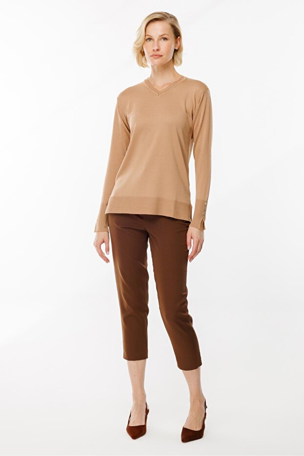 V Yaka Basic Triko Kazak-CAMEL - 3