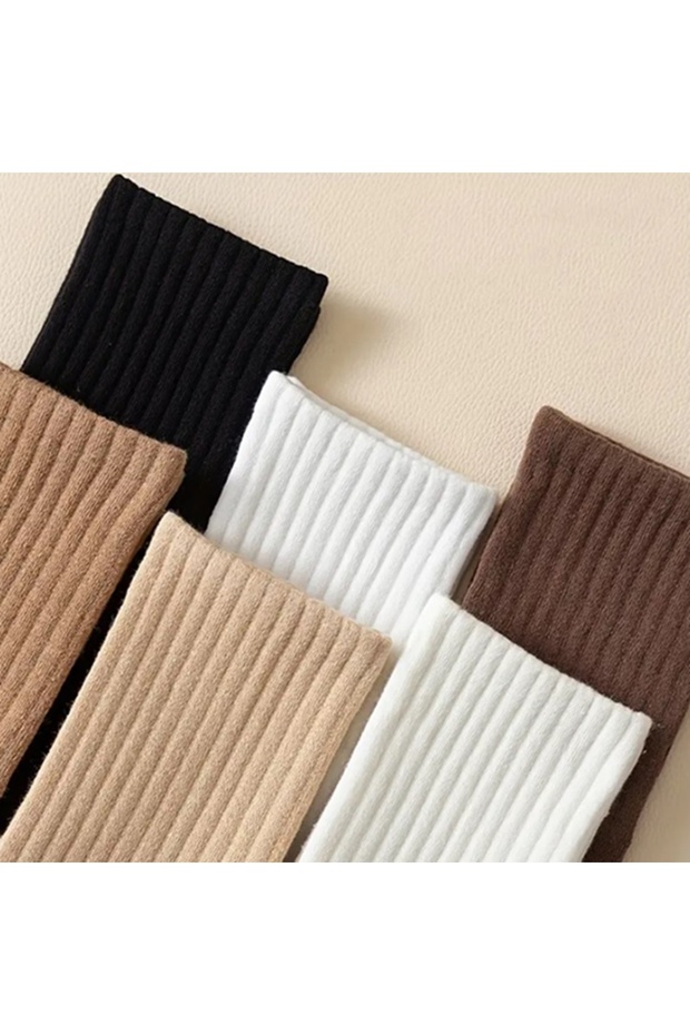 5 Çift Ekonomik Unisex Karışık Renk Tenis Çorap Seti - 4