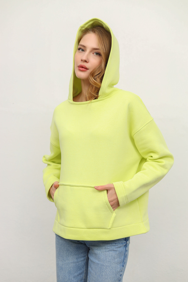 Oversize Kapüşonlu Sweatshirt - 1