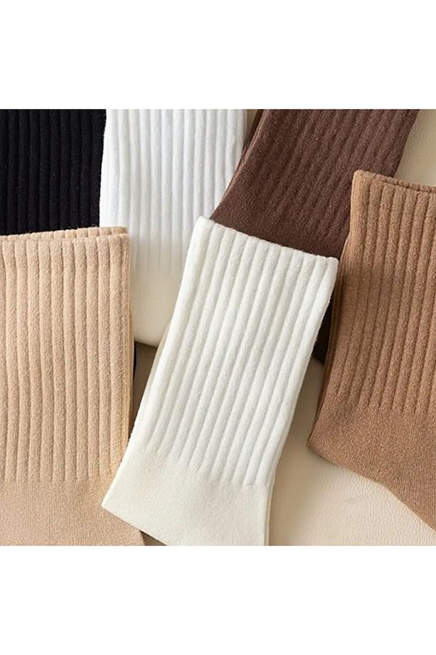 5 Çift Ekonomik Unisex Karışık Renk Tenis Çorap Seti - 7