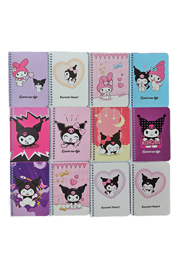 50 Sheets A6 Notepad with Sanrio Characters Kuromi Kromi Melody (4 Pcs)