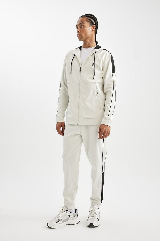 Fit Sporcu Jogger Eşofman Altı Standart Fit Skuba Dalgıç Kumaş Beli Bağcıklı Lastikli Paça - 2