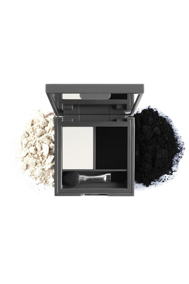 DUO EYESHADOW 201 PEARLY WHITE & BLACK VELVET
