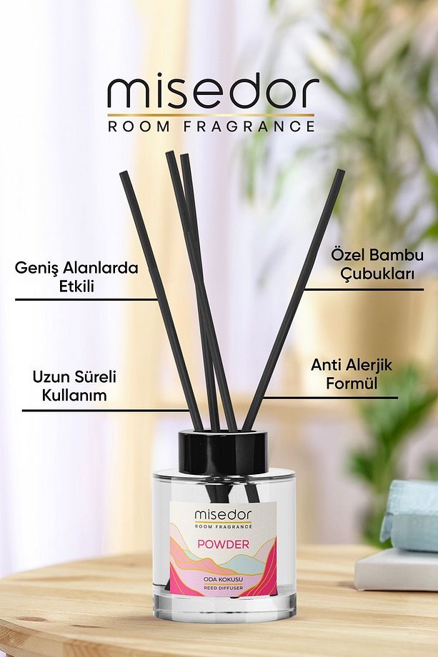 2 li Set Powder Çubuklu Oda Kokusu 120 ml & Oda Spreyi 500 ml - 6