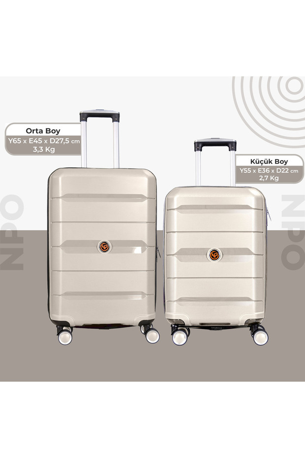 Diamond PP(Polipropilen) 2'li Kırılmaz Valiz Seti - 4