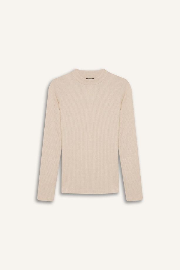 Regular Fit Basic Düz Fitilli Kaşkorse Uzun Kollu Tişört E0296ax24wn - 8