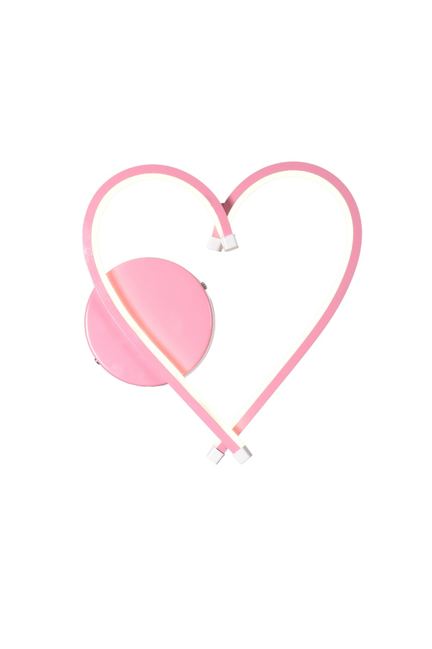 Heart Modern Design Pink Color Children's Room Daylight Led Bathroom - Kitchen - Living Room Led Wall Sconce