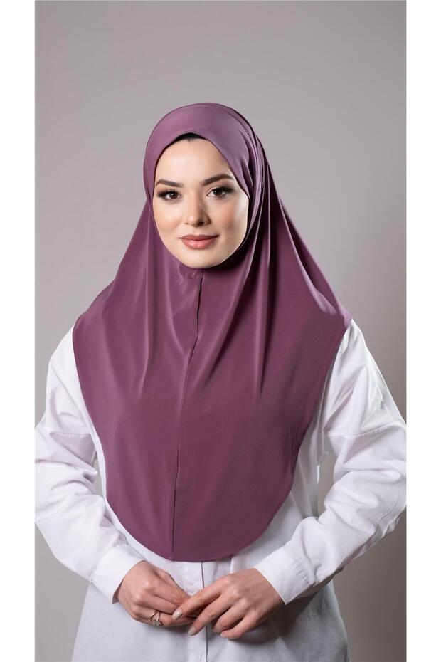 Violet Practical Ready-made Interlocking Hijab Scarf Sandy Fabric Plain Hijab 2308_21