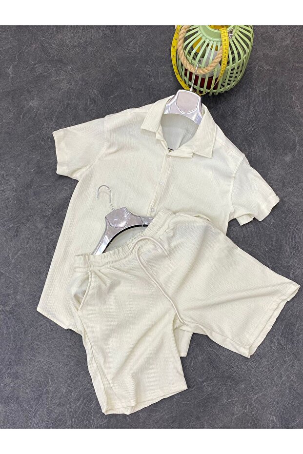 Slim Fit Wrapped Fabric Men's Set