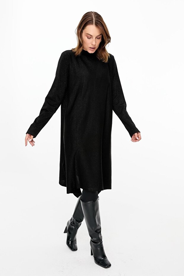 Simli Triko Panço-SİYAH - 3