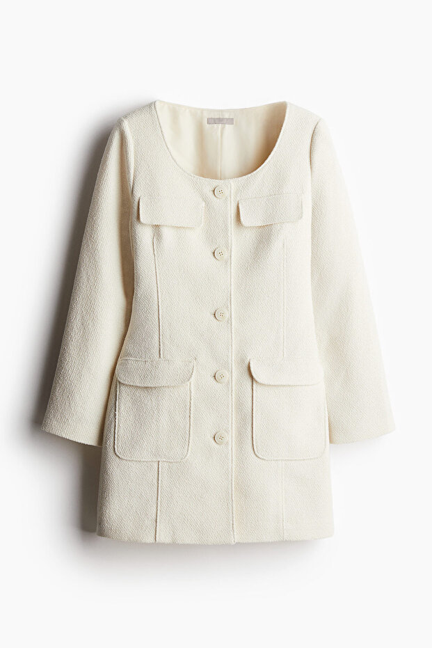 Bukle Blazer Elbise - 4