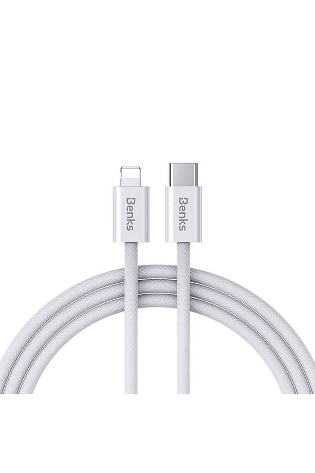 Type-c To Lightning Iphone Uyumlu Kablo D46 Örgülü Şarj Ve Data Kablosu 60w 1 Metre 3.0 Beyaz - 1