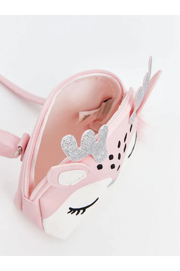 LCW ACCESSORIES Pembe 3 Boyutlu Kız Çocuk Omuz Çantası - 4