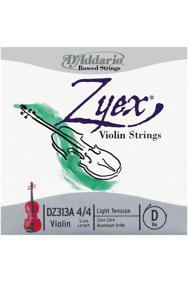 Dz313A Violin String, Zyex, 4/4, Medium Tension, (Re Alu Violin String Zyex Med.Kemanalum D Re)
