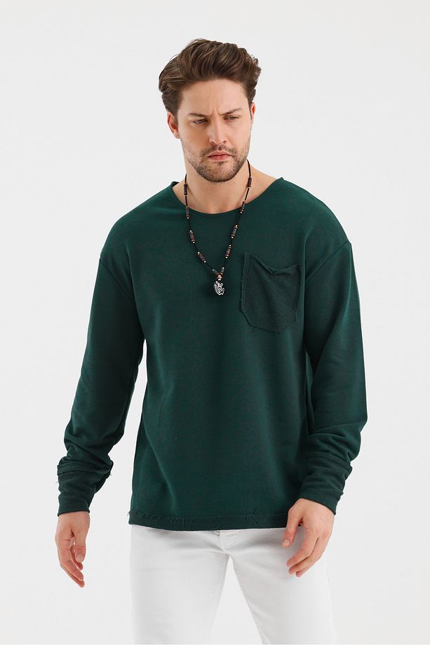 3 Iplik Oversize Püskül Manşet Bohem Sweat A Kalite Özel Tasarım - 1