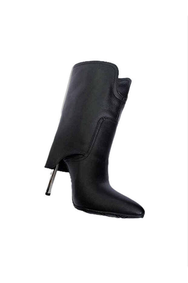 İğne Topuk Deri Bootie
