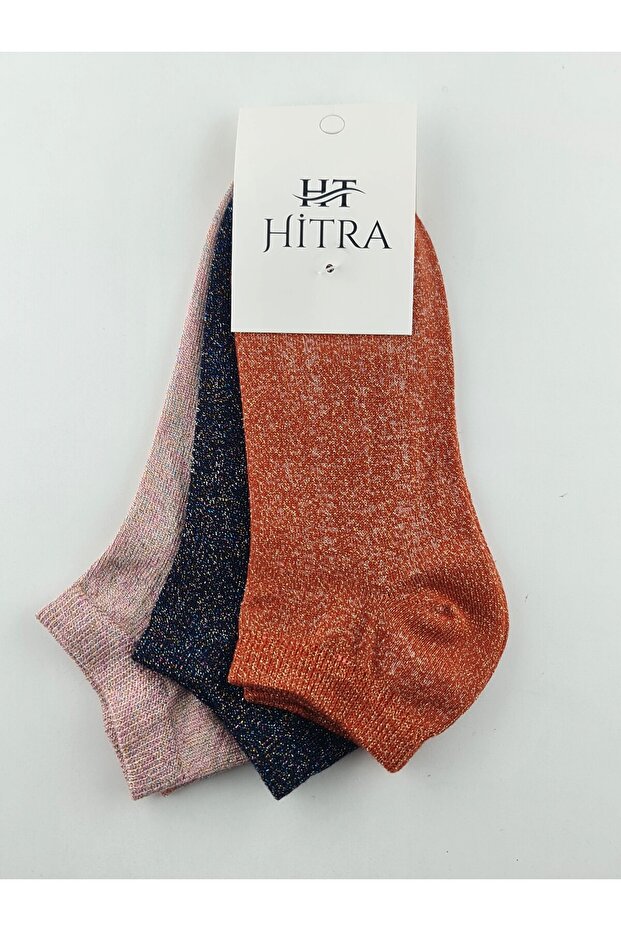 3'lü  simli patik çorap - 4