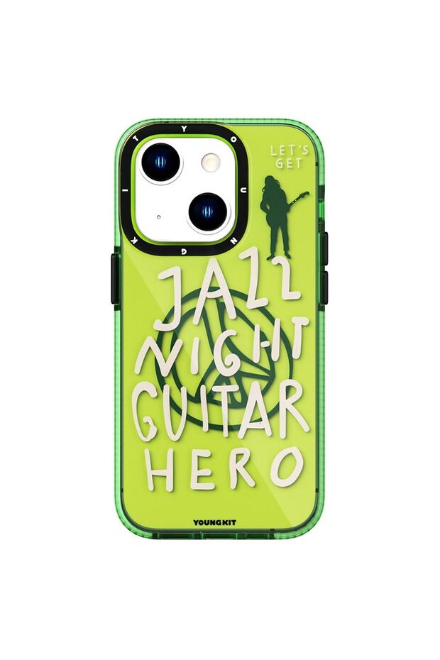 iPhone 13 Compatible Case Transparent Colorful Text Themed Design Jazz Series Cover