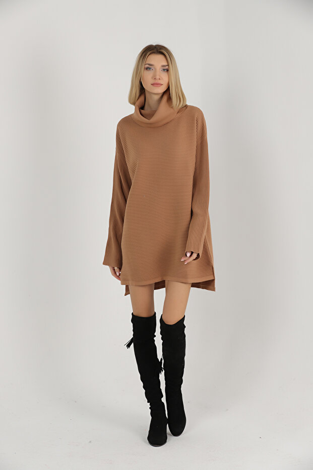 Şal Yaka Triko Elbise - 3