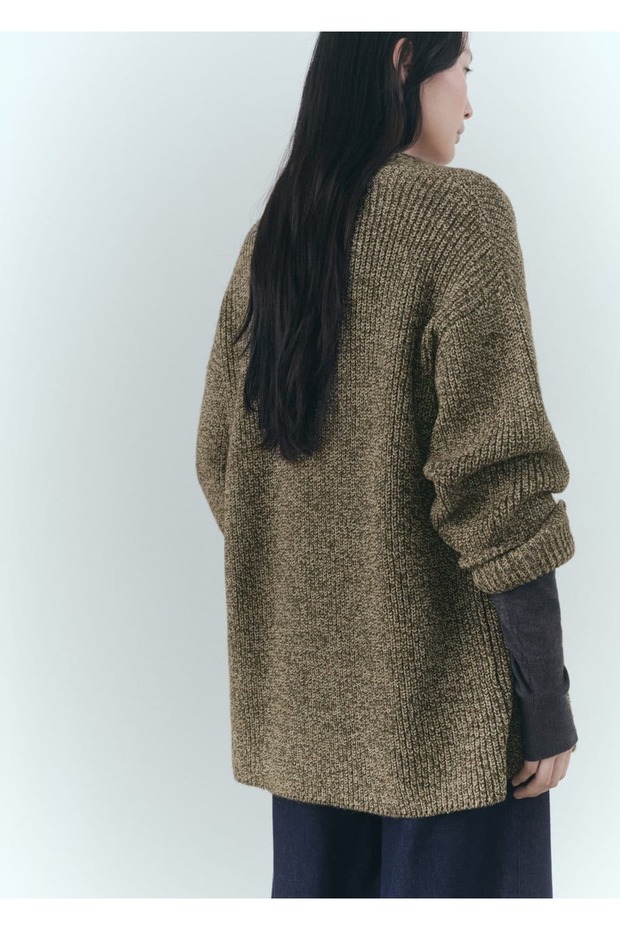 Oversize Triko Hırka - 4