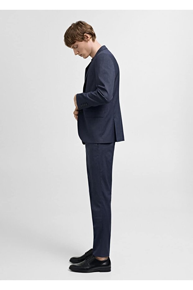 Streç kumaştan süper dar kesim blazer ceket - 5