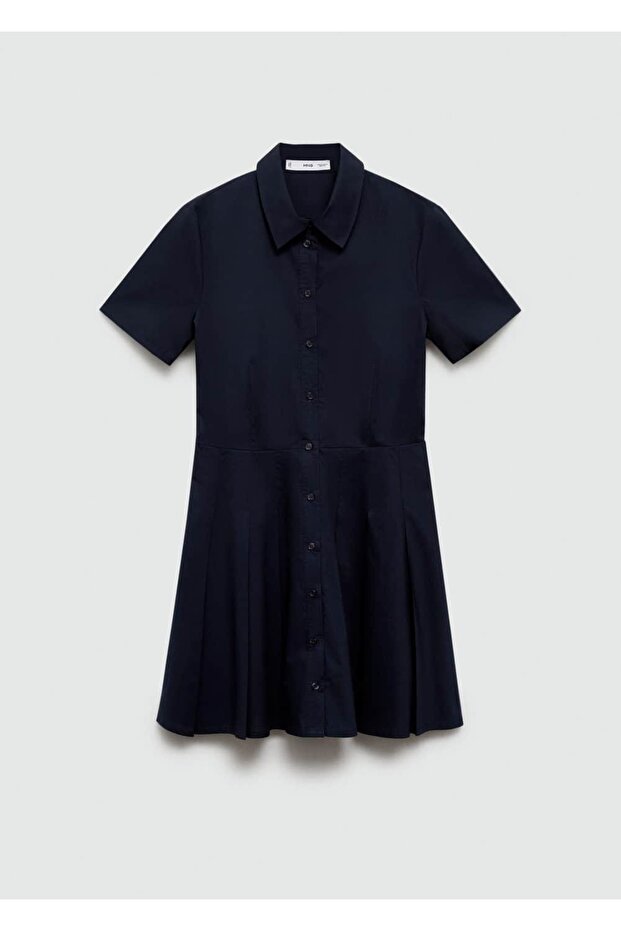 Pilili gömlek elbise - 3