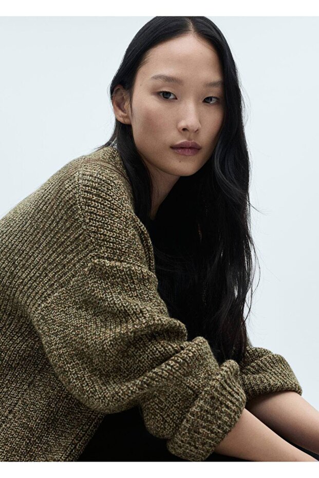 Oversize Triko Hırka - 8