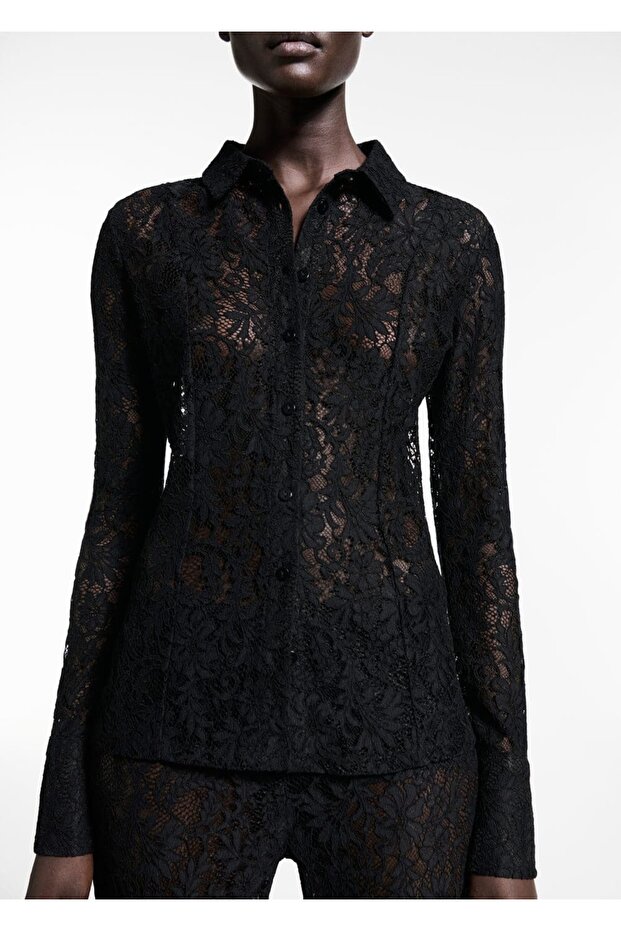 Transparent Lace Shirt