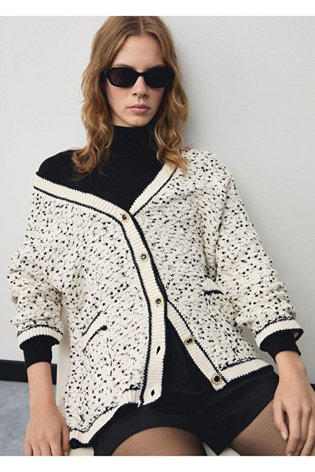 Geniş kesim kırçıllı hırka - 6