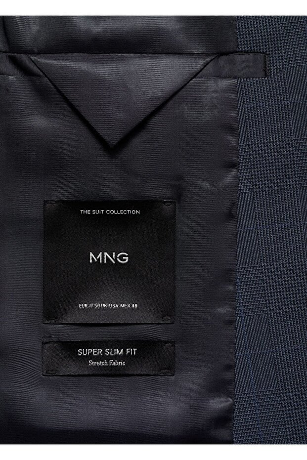 Streç kumaştan süper dar kesim blazer ceket - 8