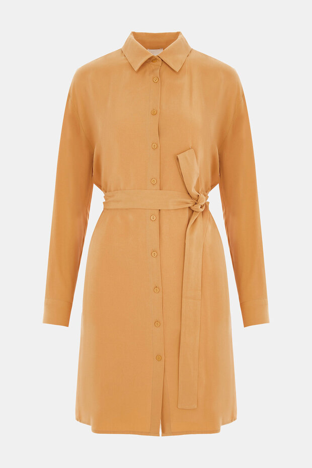 BEJ GÖMLEK ELBİSE - 1