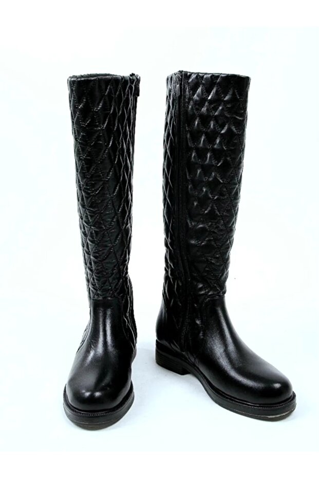 Kapitone Hakiki Deri Çizme - 1