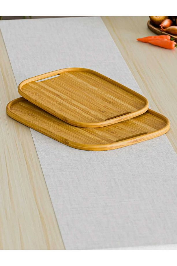 Balsa MRK model 2li bambu tepsi seti - 2