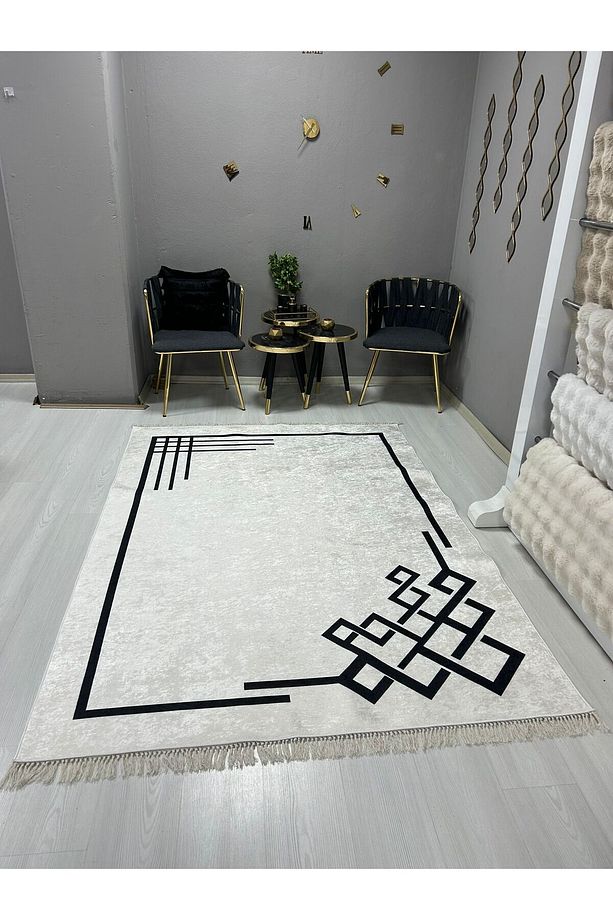 DİJİTAL BASKI YIKANABİLİR KAYMAZ DERİ TABAN SALON HALISI MUTFAK HALISI KORİDOR HALISI - 2