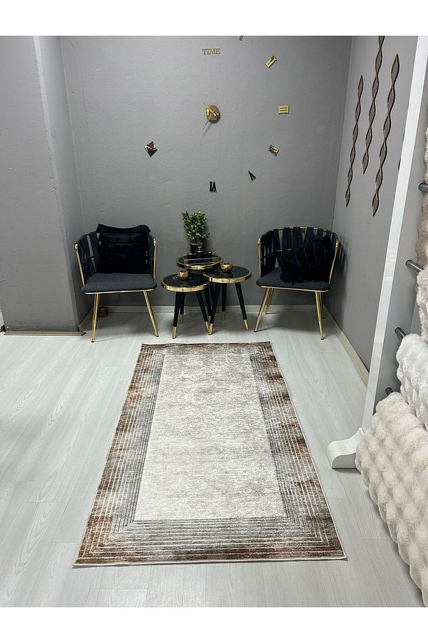 DİJİTAL BASKI YIKANABİLİR KAYMAZ DERİ TABAN SALON HALISI MUTFAK HALISI KORİDOR HALISI - 1