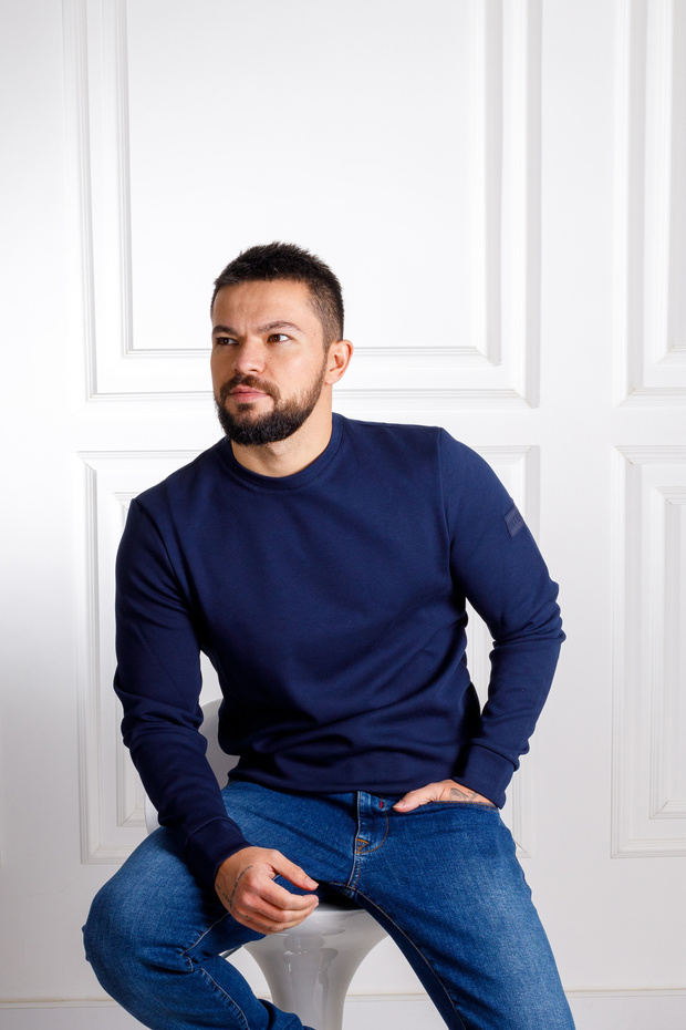 İnterview 0 Yaka Lacivert Sweatshirt - 7