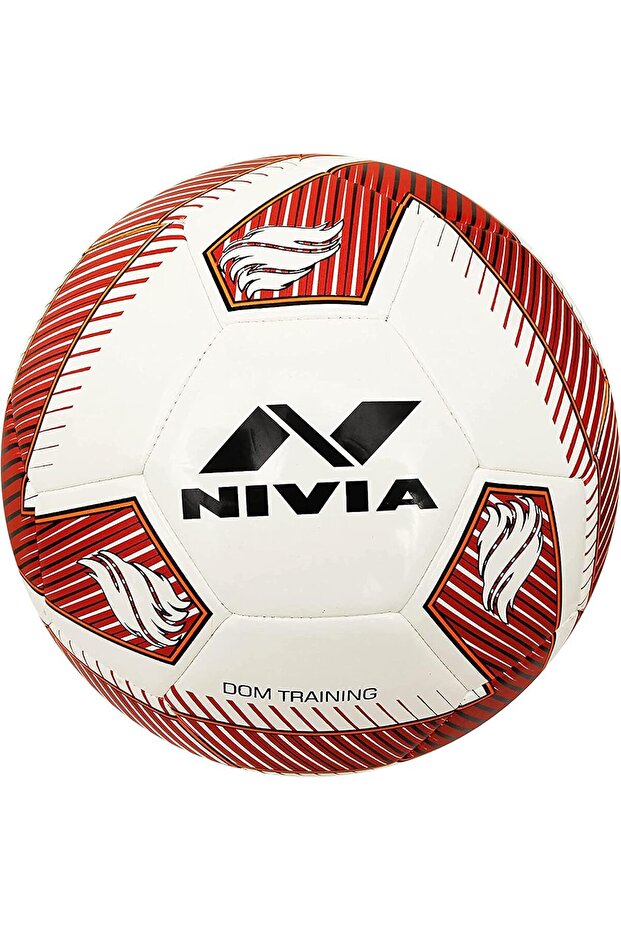 Dom06 Training Football | White | Size 5 | Machine Stitched | Tpu Top Layer