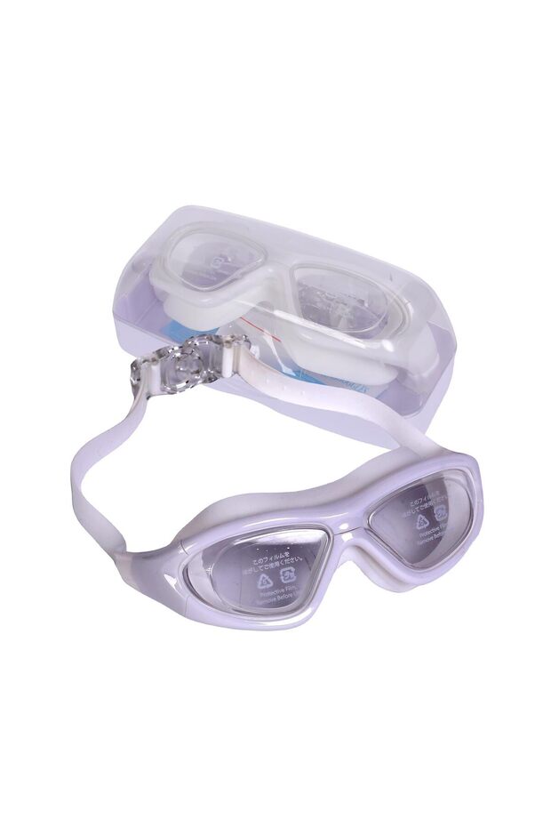 Premium Swimming Goggle | White | Anti-fog & Uv Protection | 180° Wide View