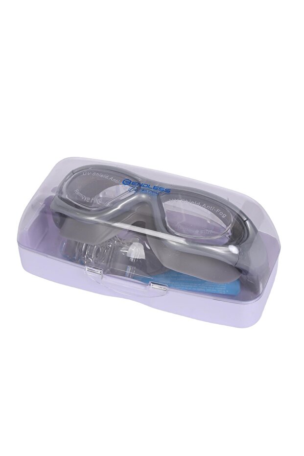 Premium Swimming Goggle | Silver | Anti-fog & Uv Protection | 180° Wide View