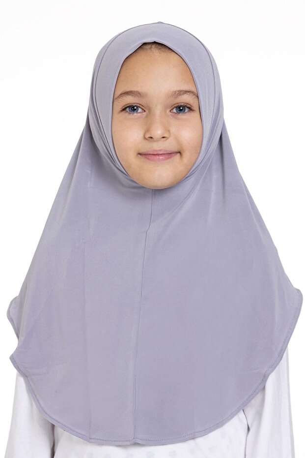 Gray Practical Ready-made Young Hijab Bonnet Sandy Fabric Plain Hijab 2312_15