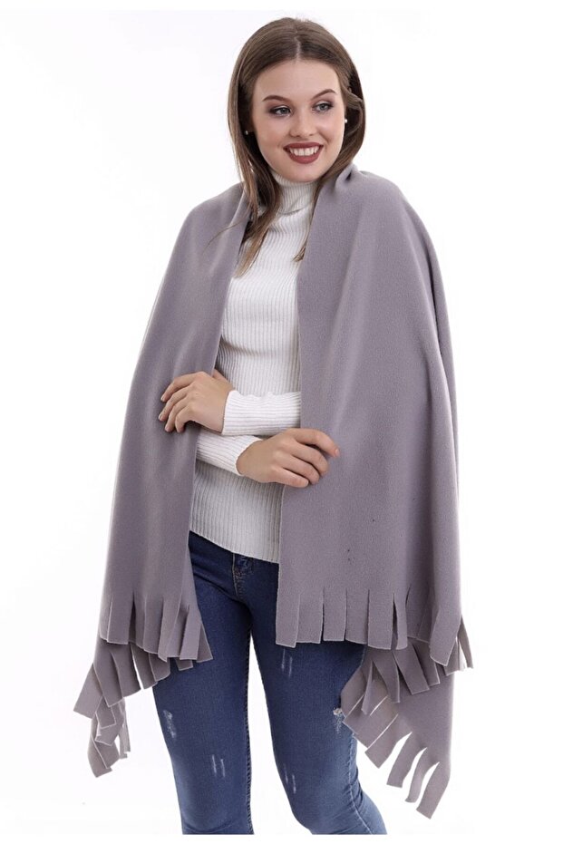 Polar Winter Gray Scarf Shawl