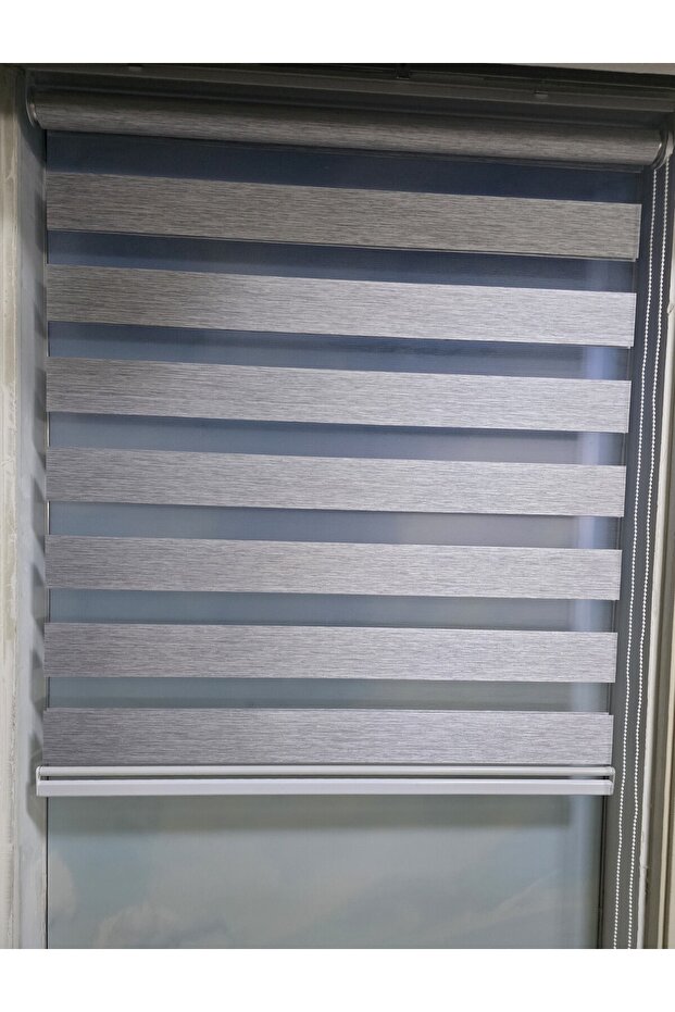 Gri Bambu Zebra Perde R-189 - 4